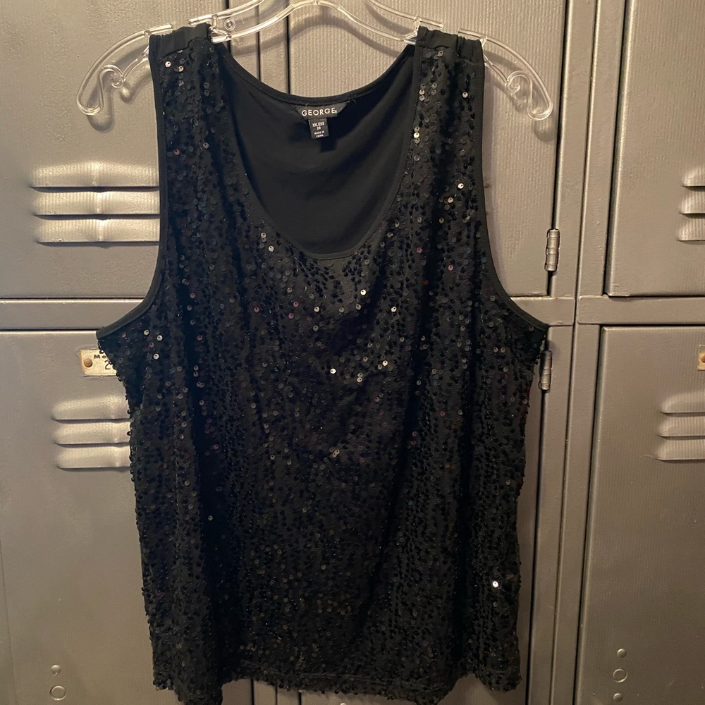 Black Sequin Tank